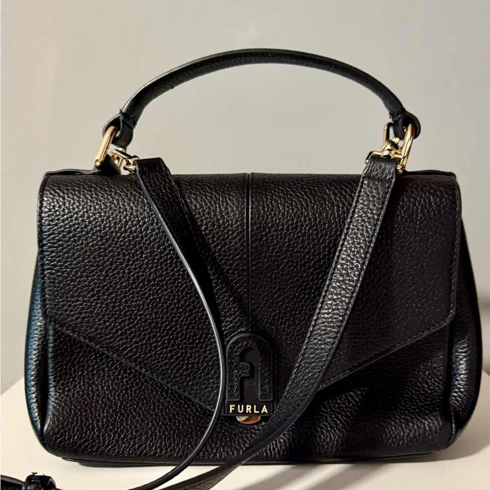 FURLA  Mini Satchel Leather Bag .